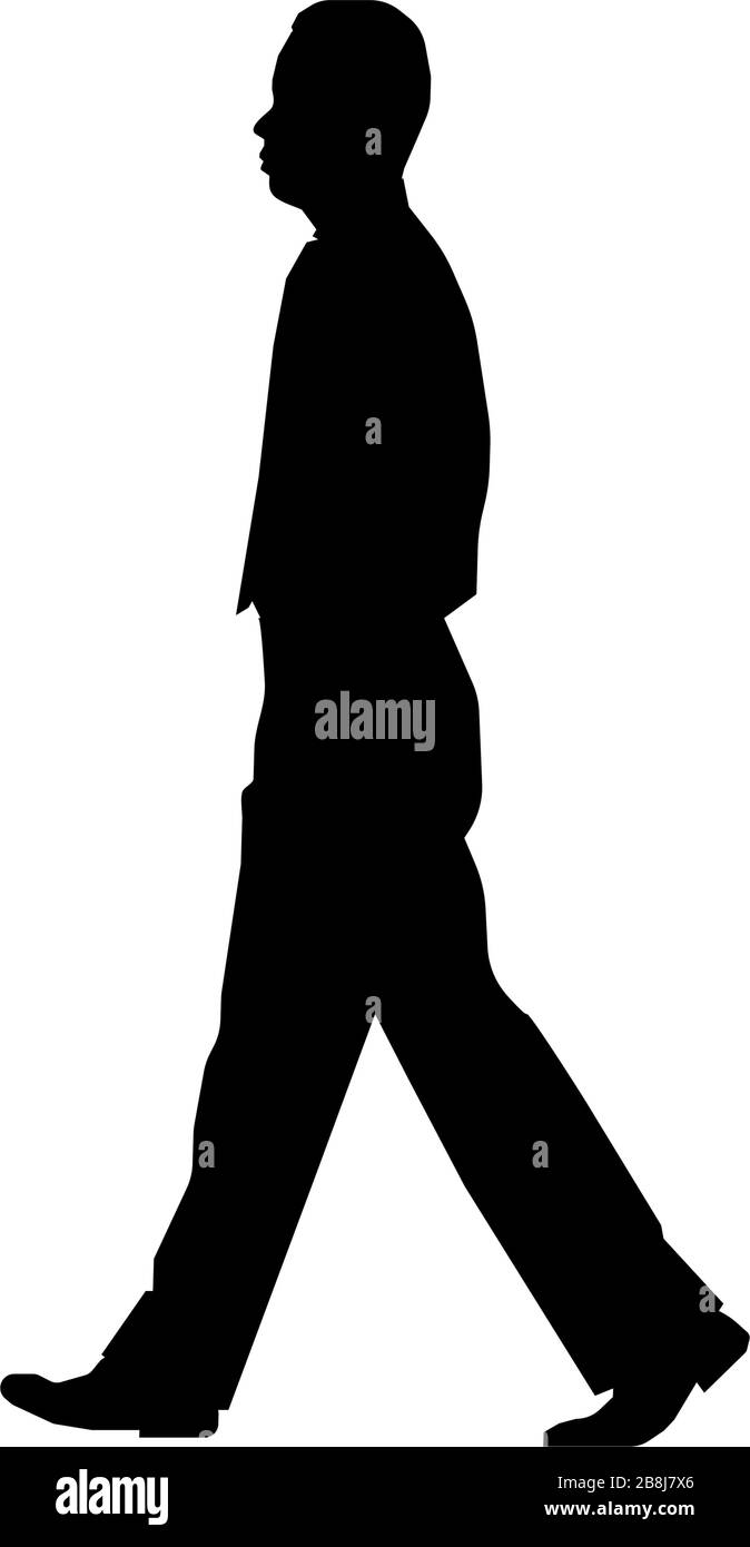 Man walking side view office Black and White Stock Photos & Images - Alamy