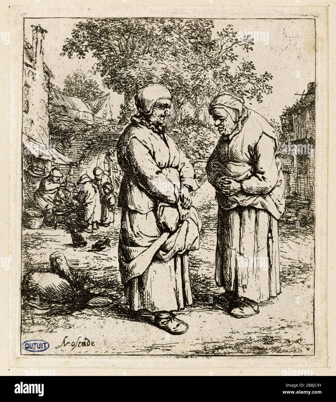 The Two Wives Bartsch 40 Adriaen Van Ostade 1610 1685 Les Deux Commeres Bartsch 40 Eau Forte 1648 1654 Musee Des Beaux Arts De La Ville De Paris Petit Palais Stock Photo Alamy