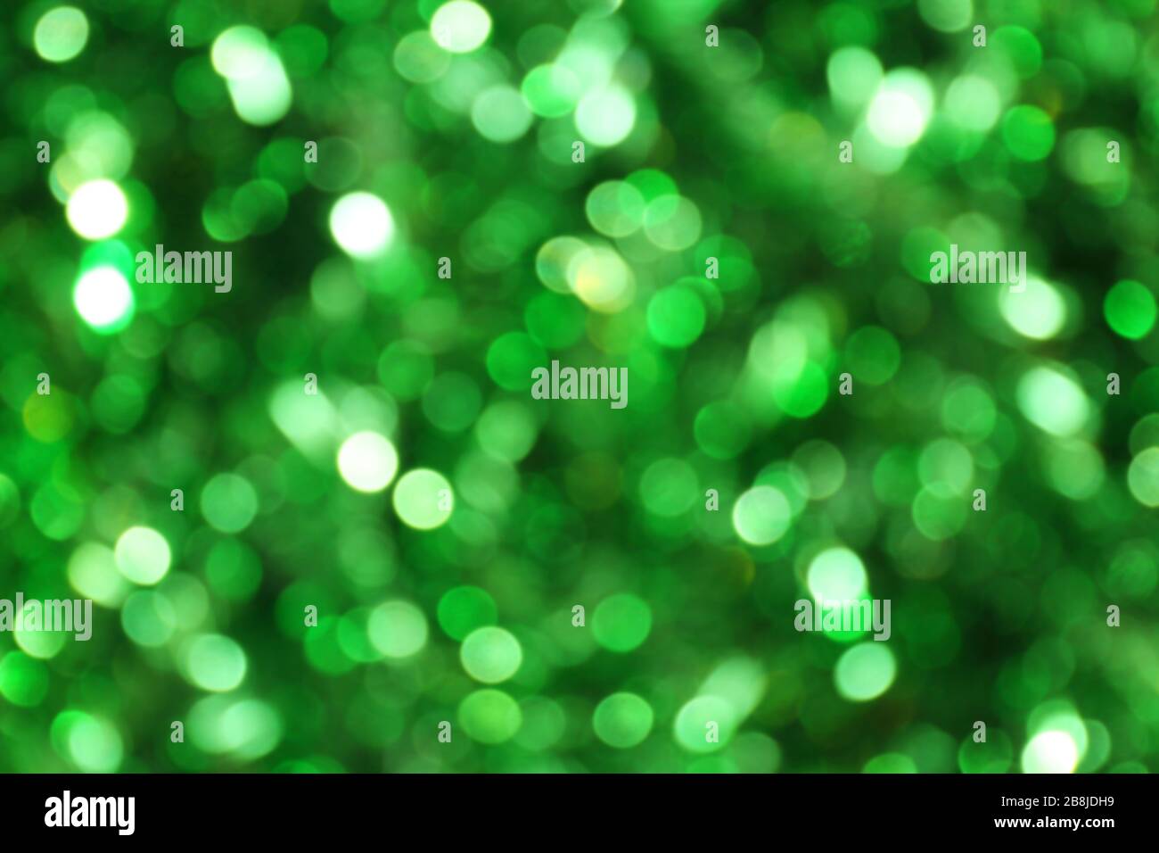 bokeh green effect light abstract glitter background, christmas bokeh green background Stock Photo