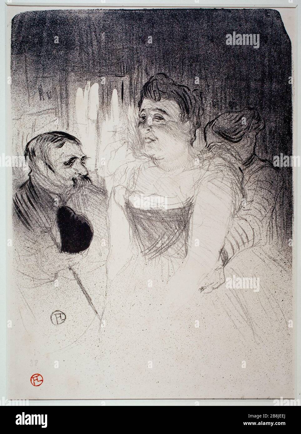 ANNA JUDIC IN HIS DRESSING Henri de Toulouse-Lautrec (1864-1901). 'Anna Judic dans sa loge'. Lithographie. Musée des Beaux-arts de la Ville de Paris, Petit Palais. Stock Photo