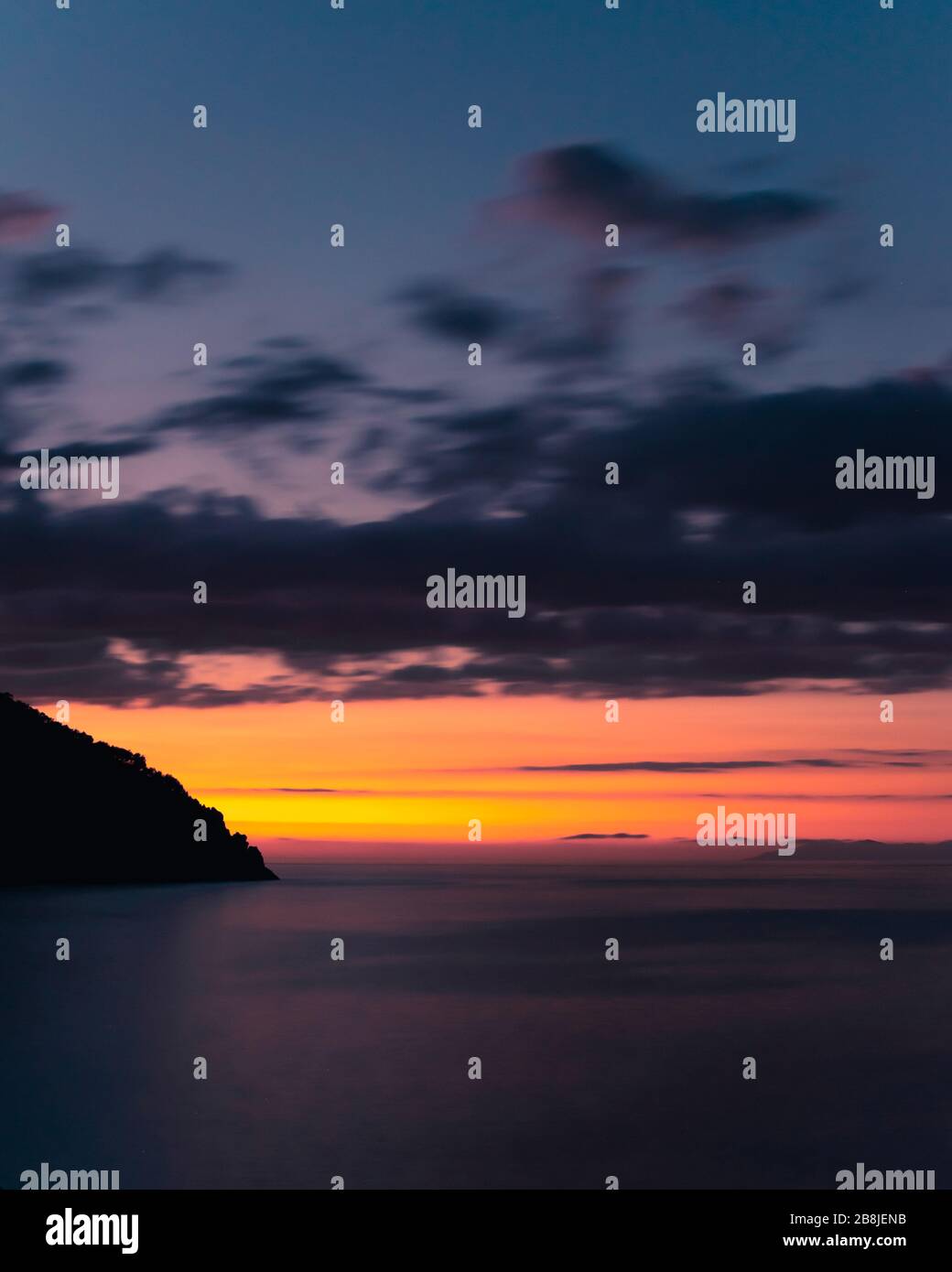 Elba island during sunset Stock Photo Alamy