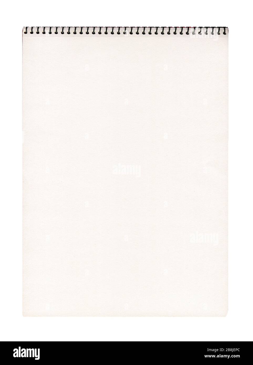 Notebook on spiral isolated on white. Blank notebook isolate. Open notebook isolated Stock Photo