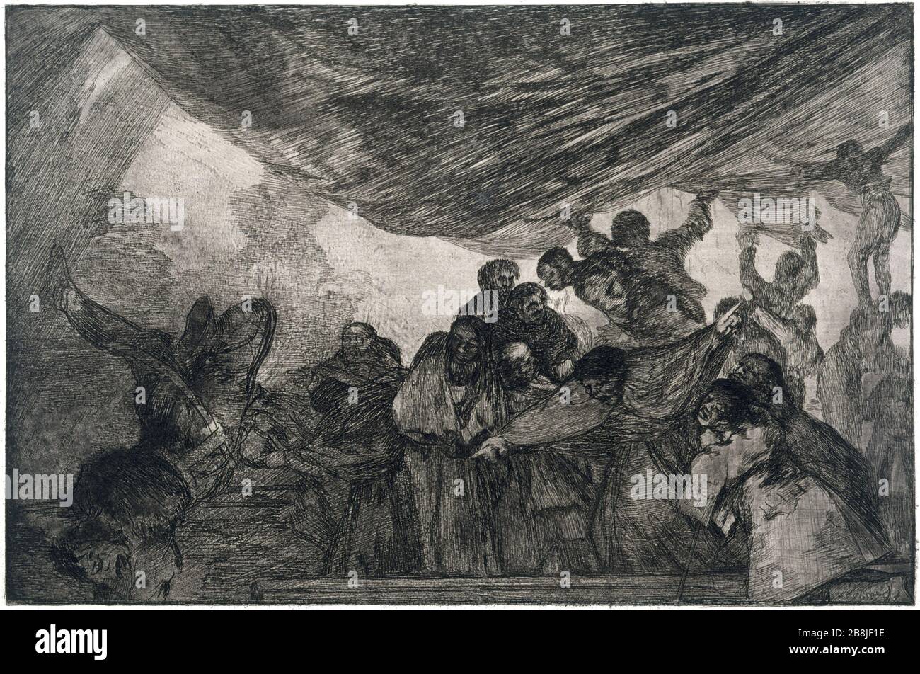 The Follies - DISPARATE CLARO - DISPARATE CLAIRE Francisco José de Goya y Lucientes (1746-1828). 'Los Disparates - Disparate claire'. Musée des Beaux-Arts de la Ville de Paris, Petit Palais. Stock Photo