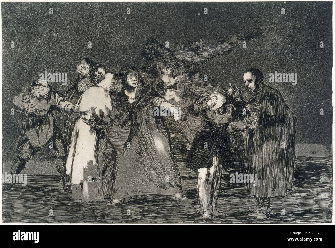 The Follies - Exhortations Francisco José de Goya y Lucientes (1746-1828). 'Los Disparates - Exhortaciones - Exhortations'. Musée des Beaux-Arts de la Ville de Paris, Petit Palais. Stock Photo