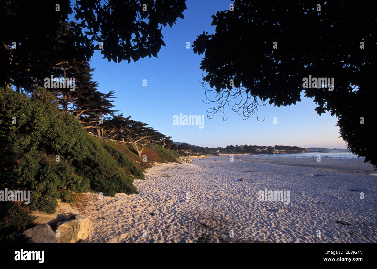 CarmelbytheSea, beach at sunset, California, USA Stock Photo Alamy
