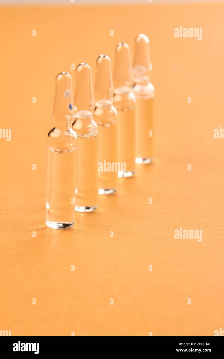 Glass medical ampules Stock Photo Alamy