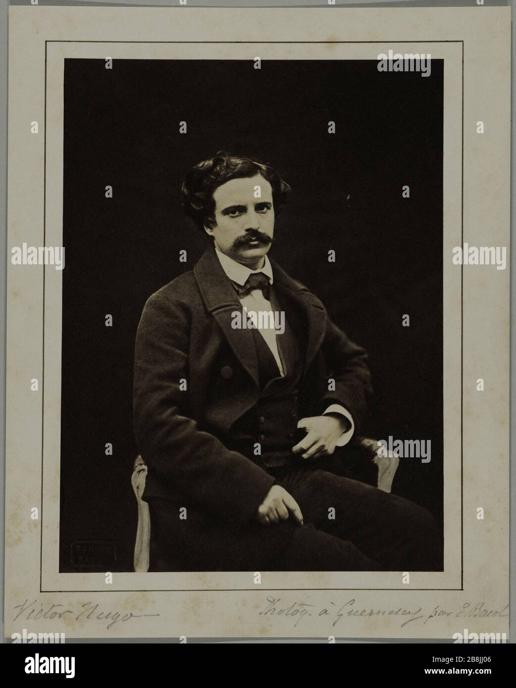 Charles Hugo Charles Hugo (1826-1871), journaliste franais, 1853. Photographie d'Edmont Bacot (1815-1875).  Paris, Maison de Victor Hugo. Stock Photo
