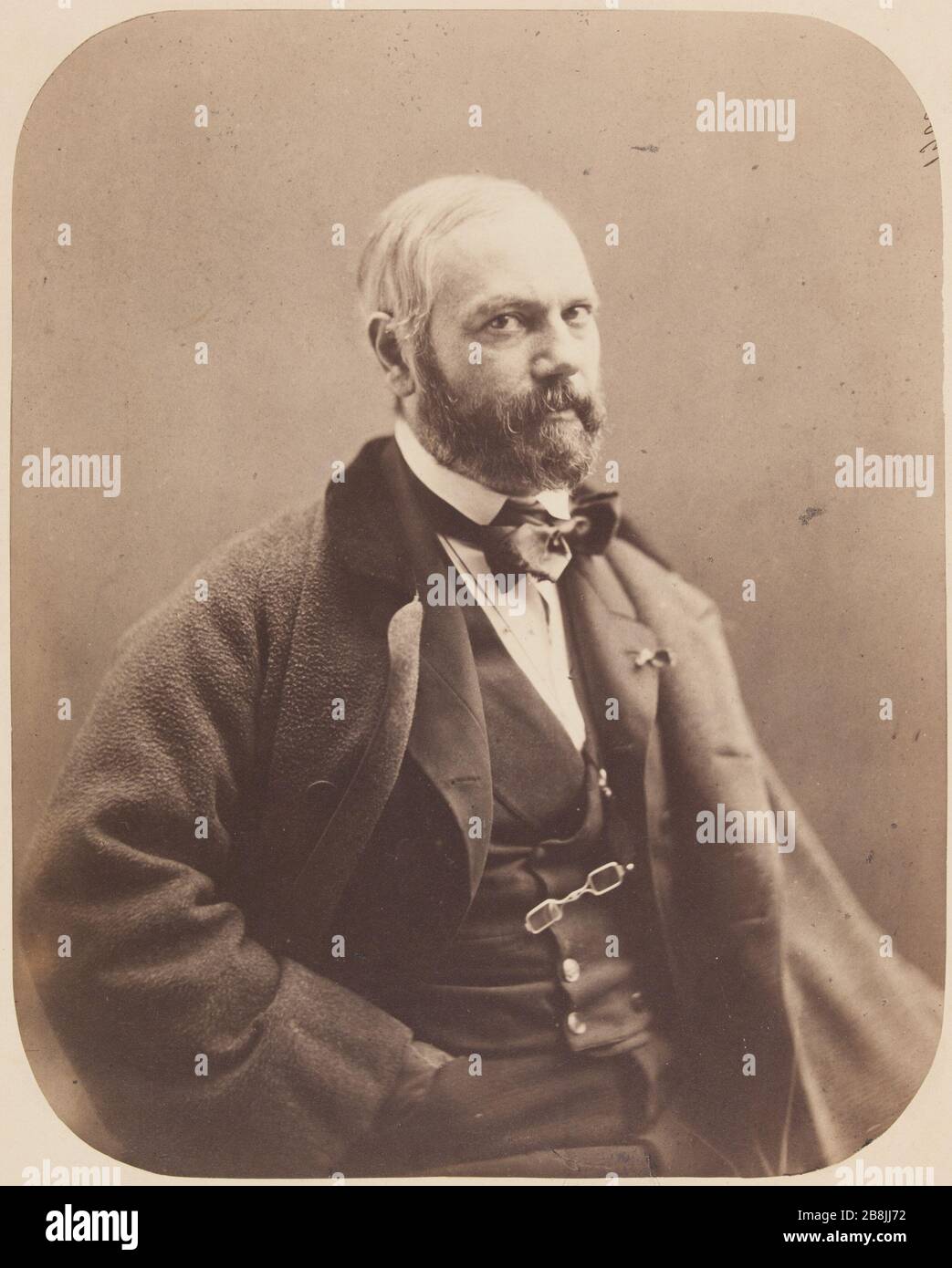 Louis Boulanger Nadar (Gaspard-Félix Tournachon, dit). Louis Boulanger. Papier albuminé. Vers 1865. Paris, Maison de Victor Hugo. Stock Photo