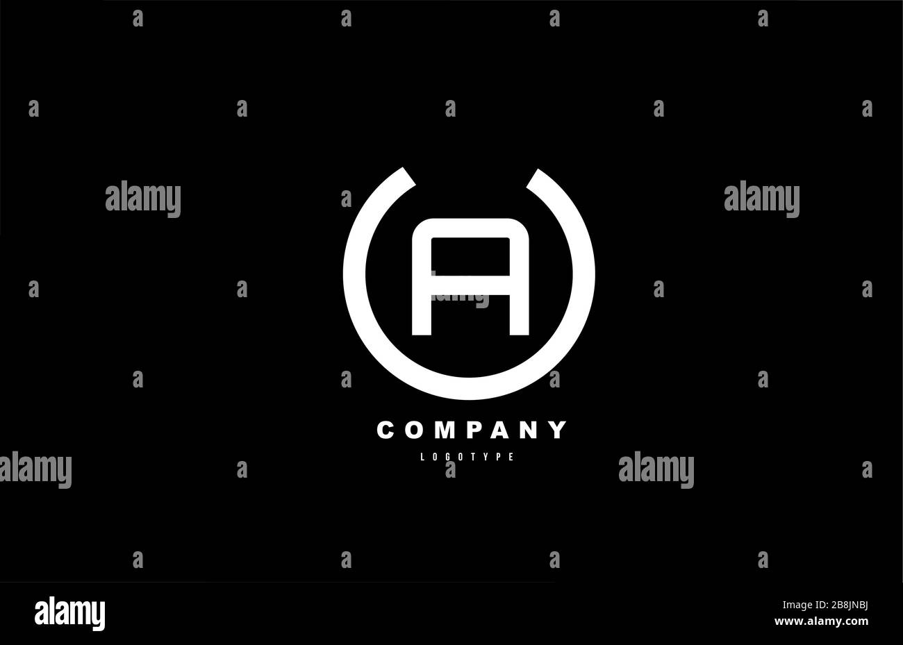 A white and black letter simple logo alphabet icon design for business ...
