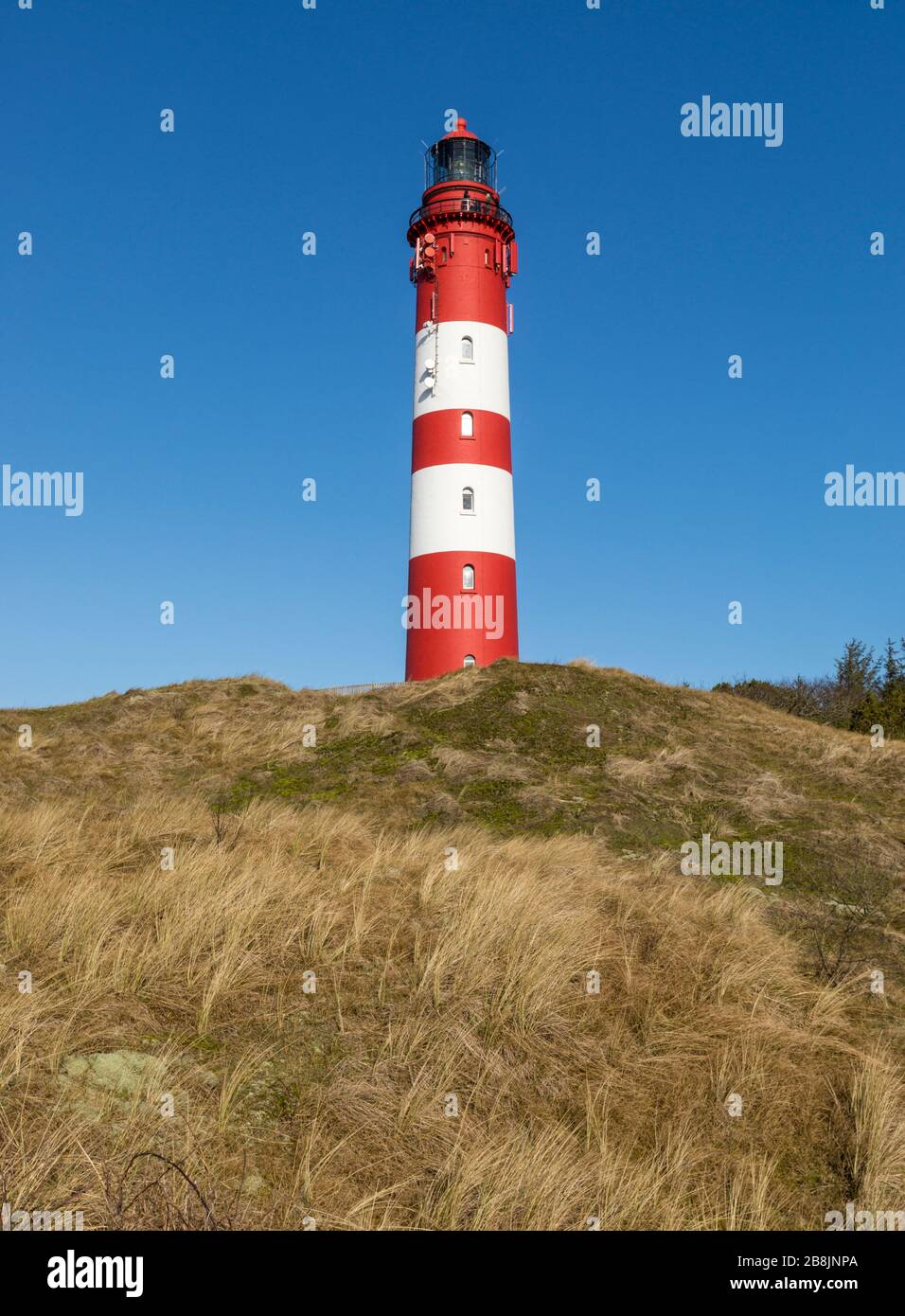 Lighthouse on the german North Sea island of Amrum Stock Photo