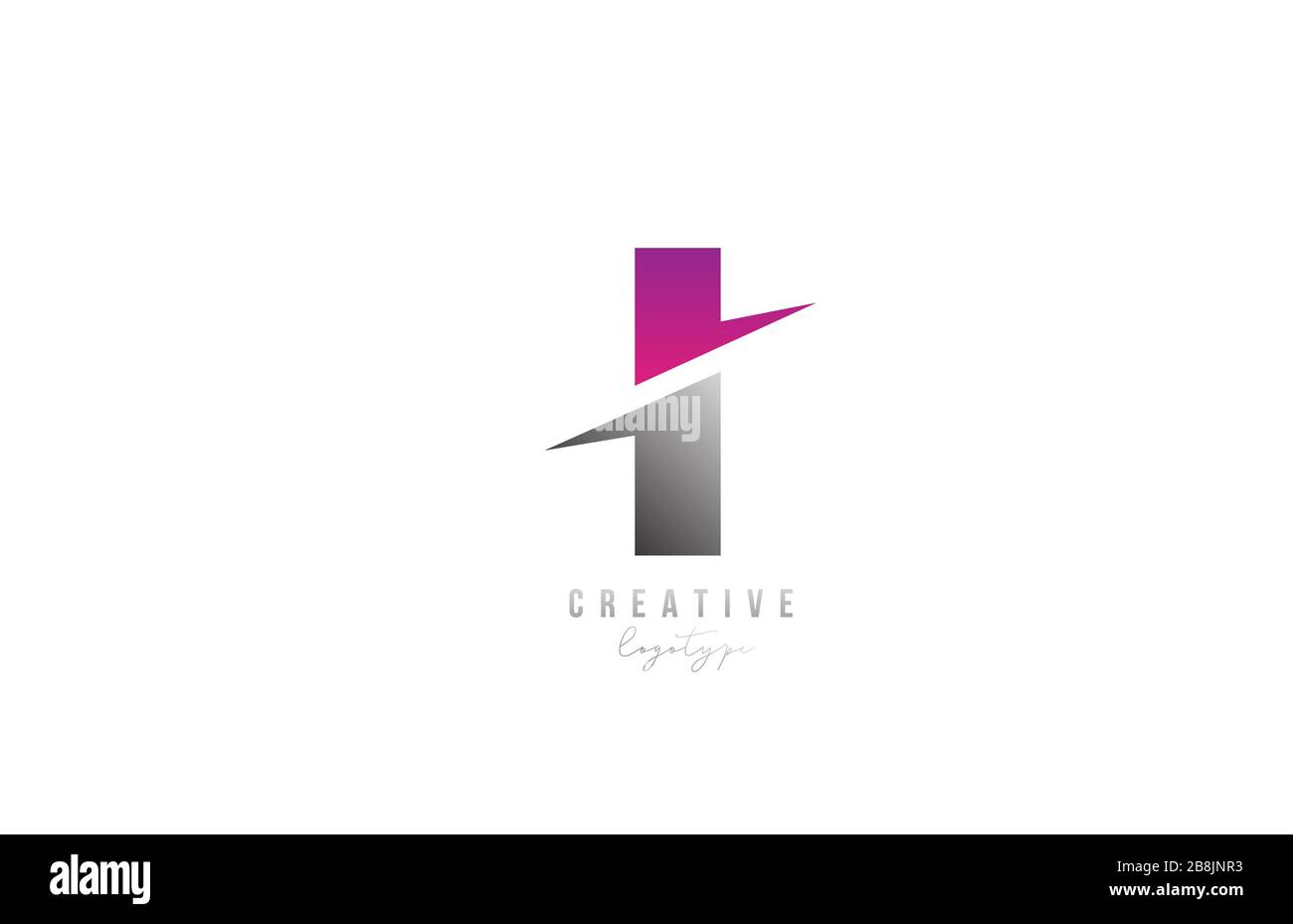 pink and grey L letter logo alphabet icon design for company and ...