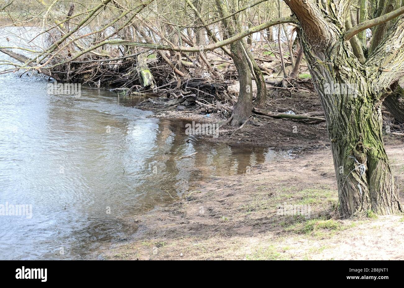 River Bank Raining River bank after flooding Stock Photo - Alamy