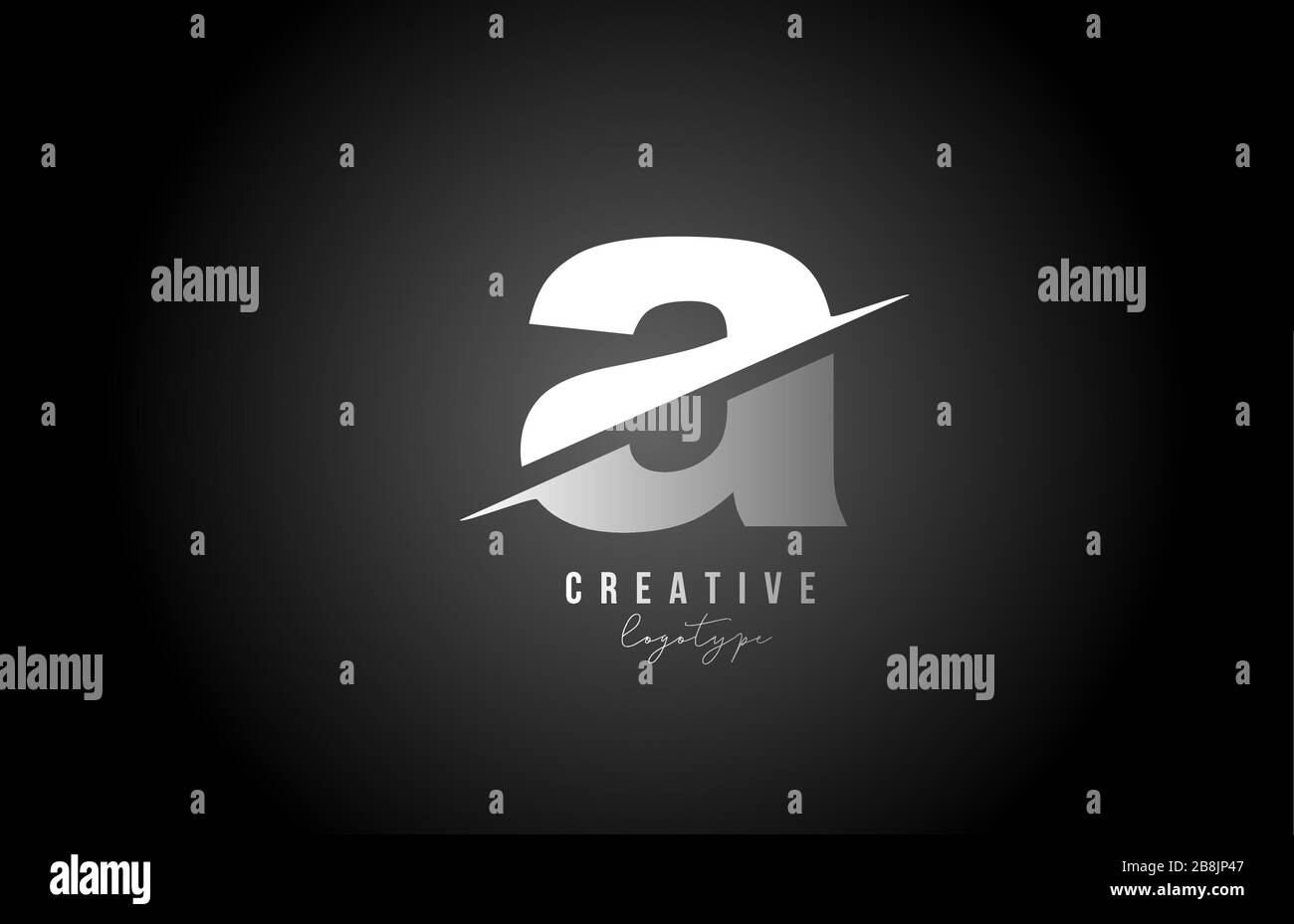 A letter logo alphabet icon design for company and business. Black and ...