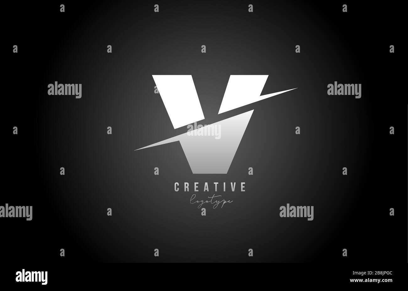 V letter logo alphabet icon design for company and business. Black and ...