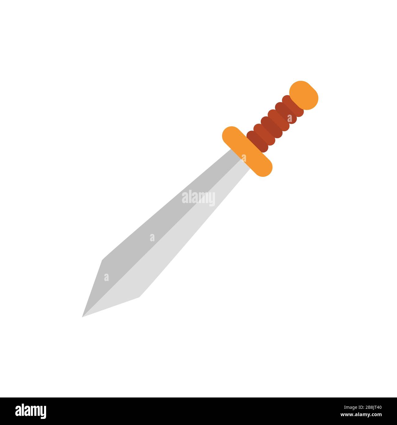 Sword icon. Vector illustration isolated on white background. Stock Vector