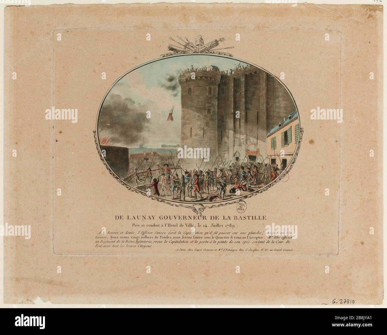 GOVERNOR OF LAUNAY BASTILLE Caught and taken to City Hall on July 14