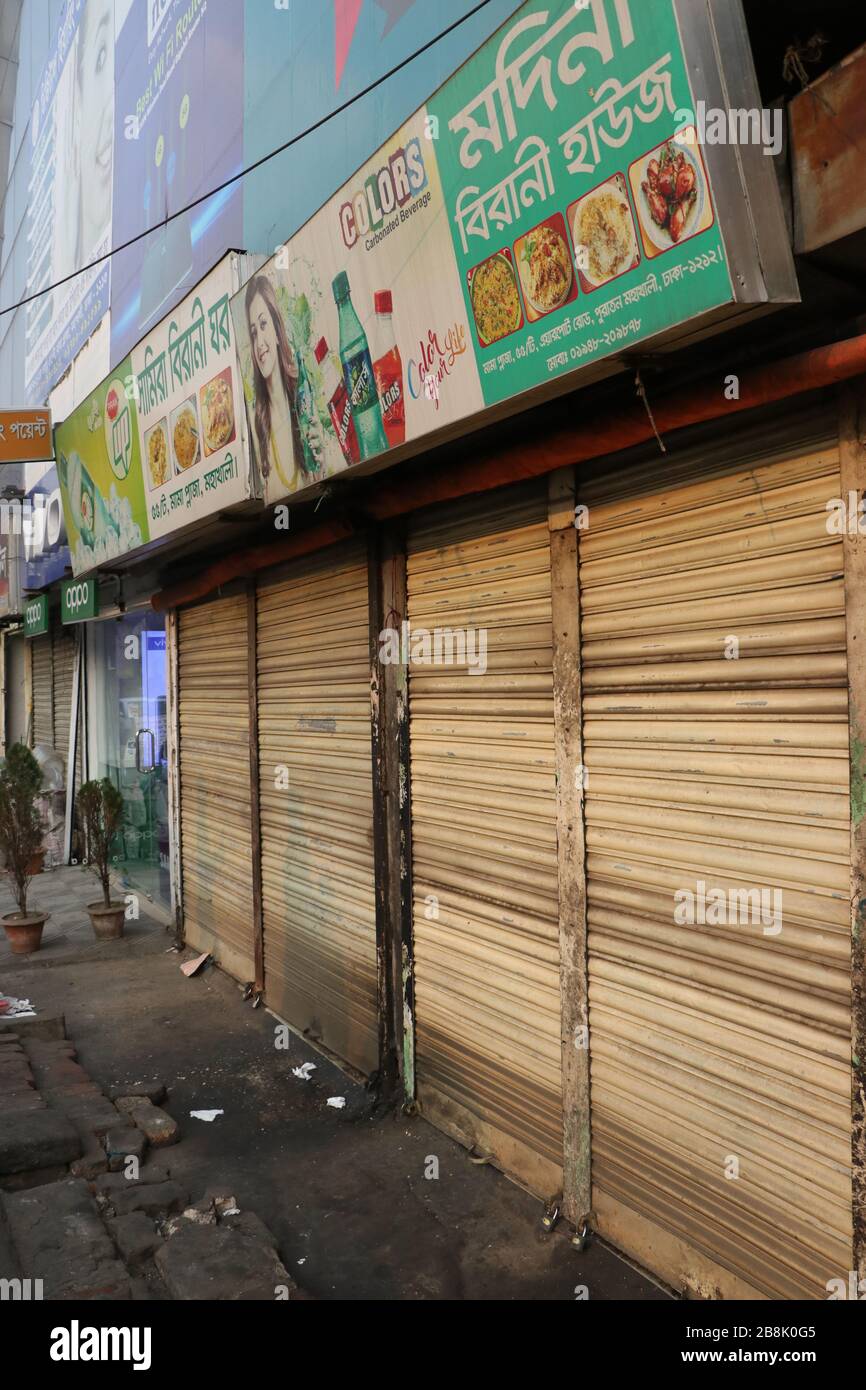 The coronavirus panicked and turned the capital into a temporary food shop..@ nazmul Islam/alamy stock photo Stock Photo