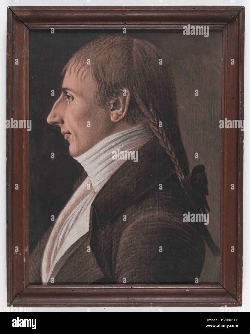 MAN PROFILE 'Homme de profil'. Pastel. Paris, musée Carnavalet. Stock Photo