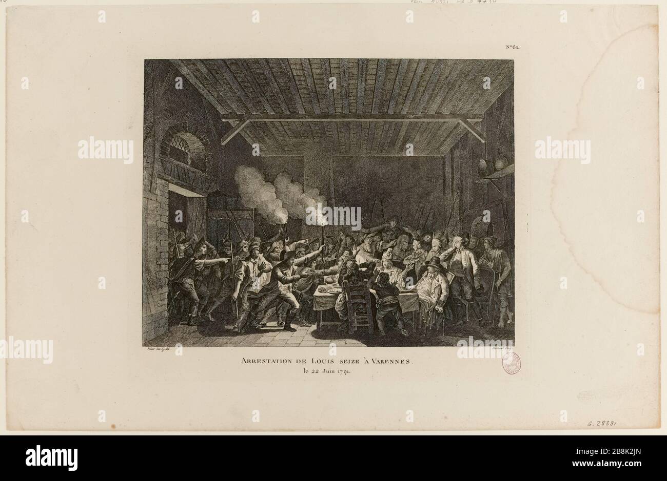 Louis sixteen arrest at Varennes / 22 June 1791 / No. 62. (IT) Stock Photo