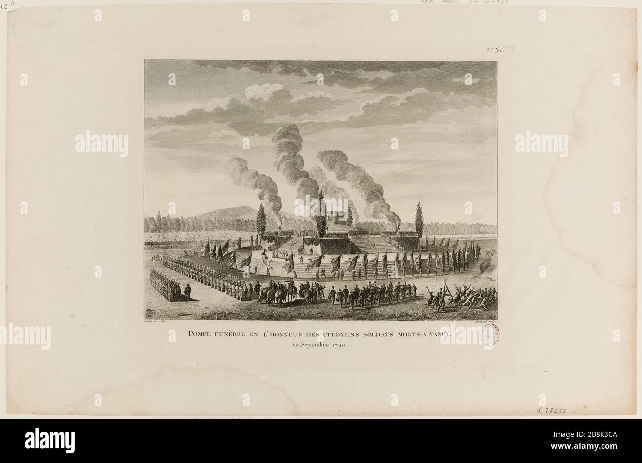 Pumps Deutsch en l'honneur des citoyens indistinguishable morts in Nancy, in September 1790. (TI) Stock Photo