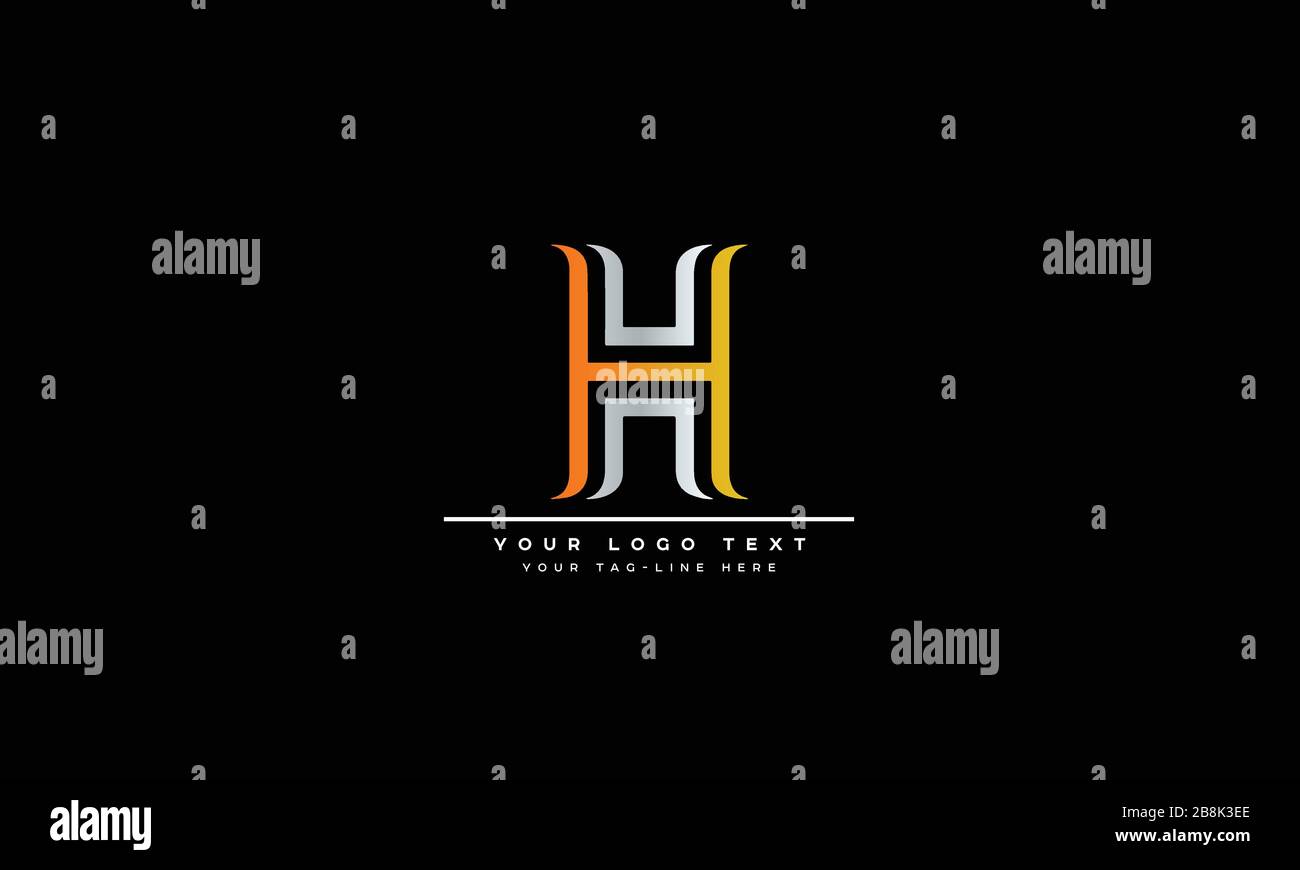 Abstract letter H logo vector design. H symbol icon template Stock Vector