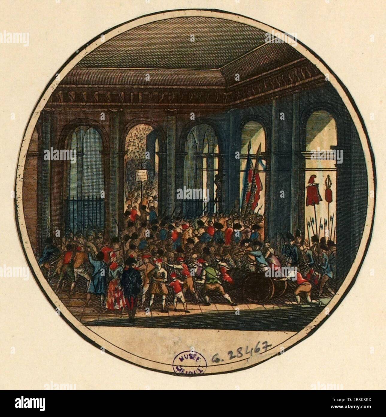 French Revolution: June 20, 1792. Day the people entering the Tuileries. 1st district. No 79, board 5 of the History Gallery ... (dummy title) Stock Photo