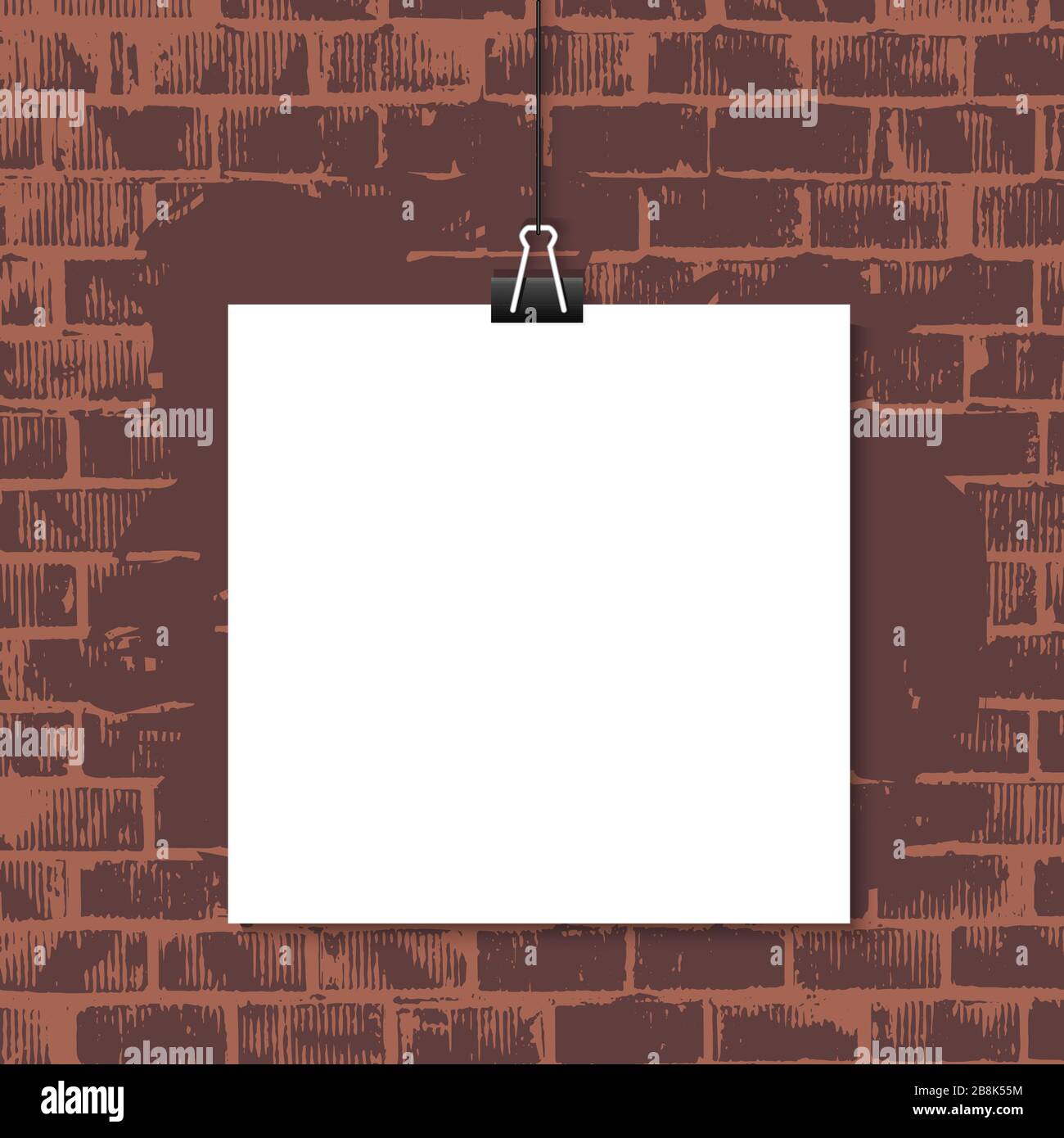 Poster hanging on thread Stock Vector Images - Alamy