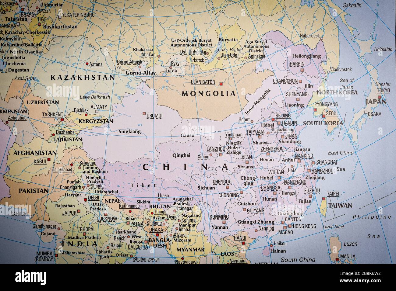 Asia Map 2017 High Resolution Stock Photography And Images - Alamy