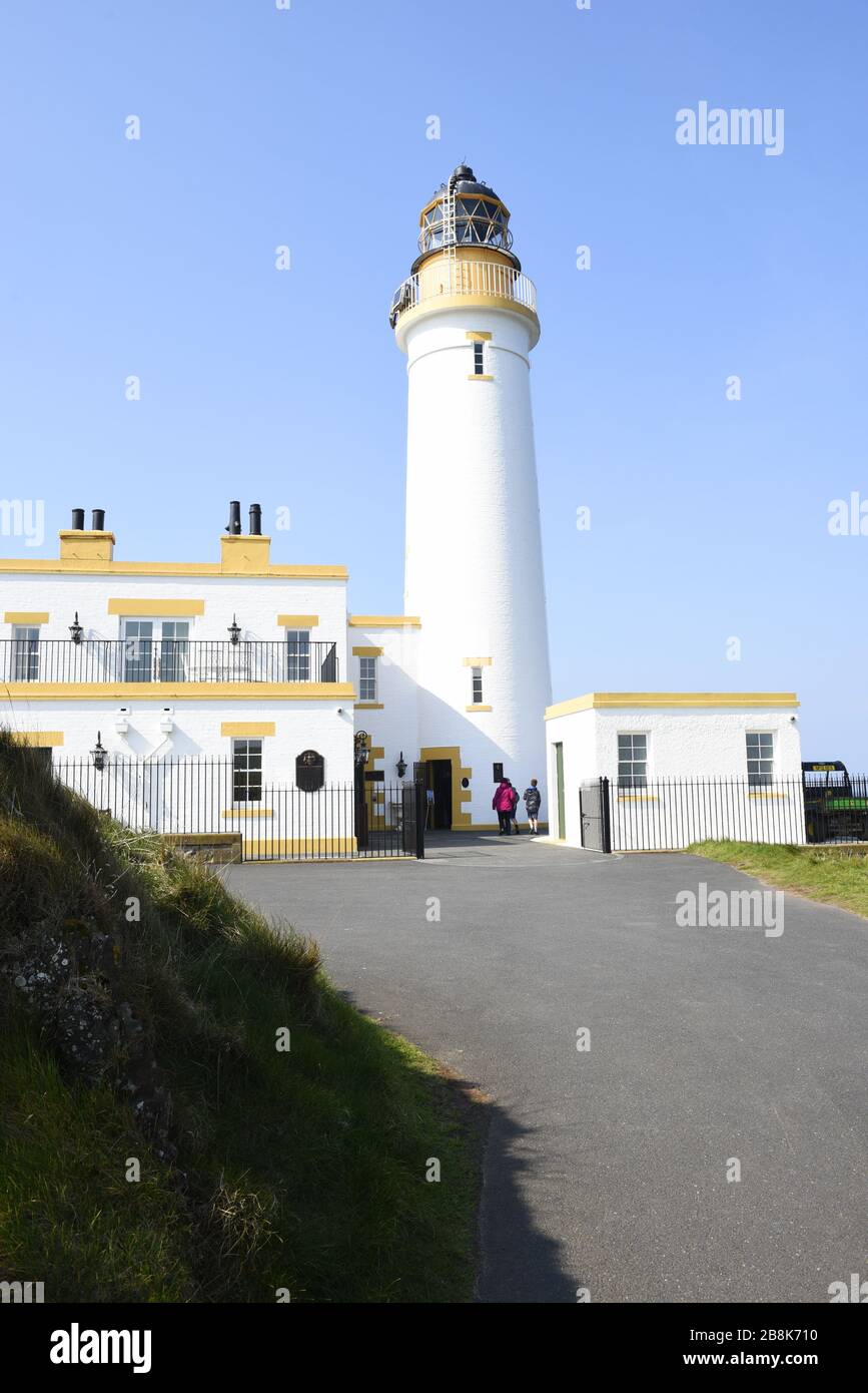 Turnberry Lighthouse adjacent to Turnberry Golf Course near Maybole in Ayrshire, Scotland. Standing at 24 metres high, with 76 steps to the top, the T Stock Photo