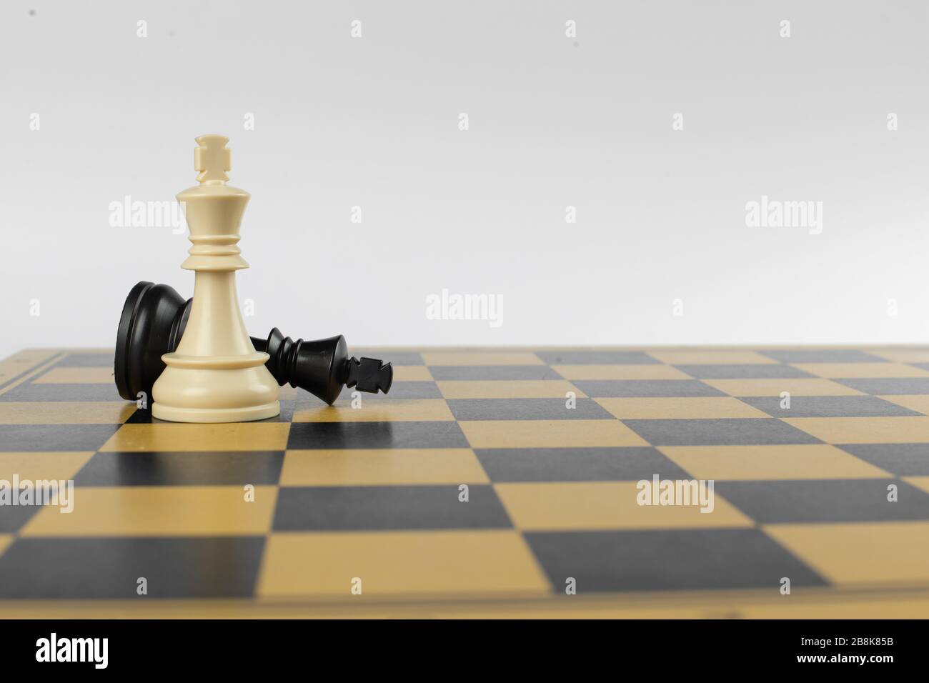 White king checkmate black king Stock Photo - Alamy