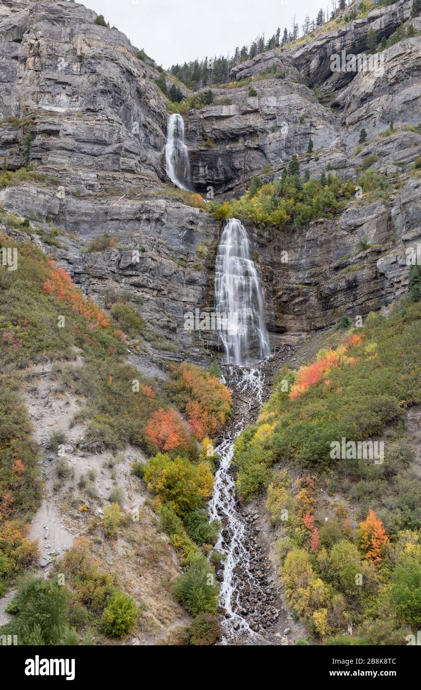 Scenic Bridal Veil Falls Provo Utah Stock Photo Alamy