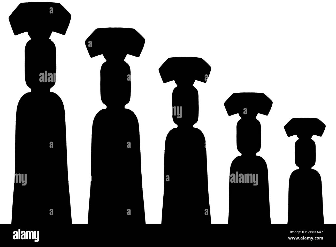 Abstract black figures on a white background Stock Photo - Alamy