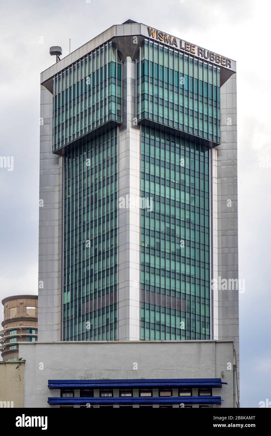 Landmark building Wisma Lee Rubber tower in Kuala Lumpur Malaysia. Stock Photo