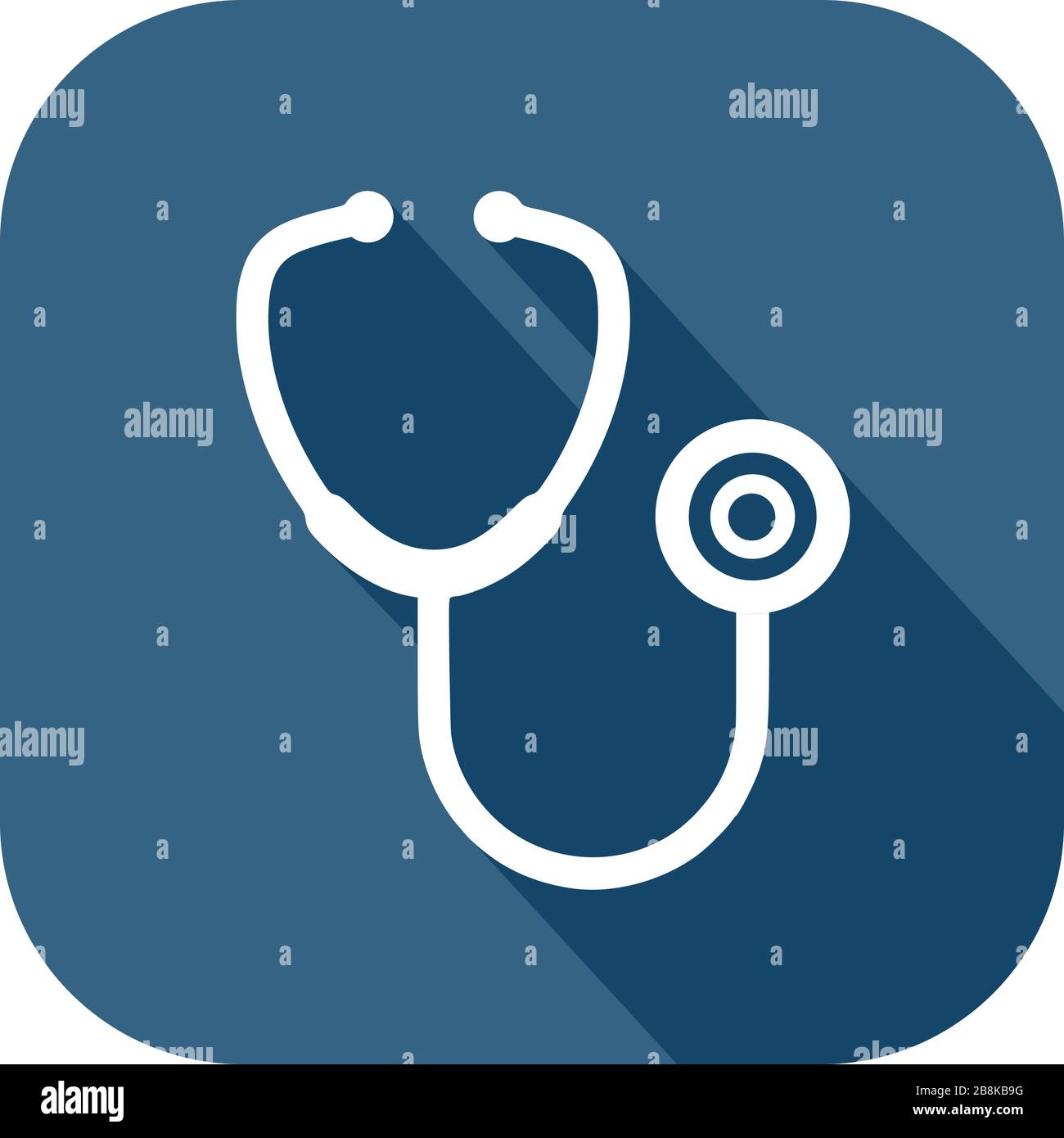 Colourful stethoscope icon in flat design style Stock Vector Image ...