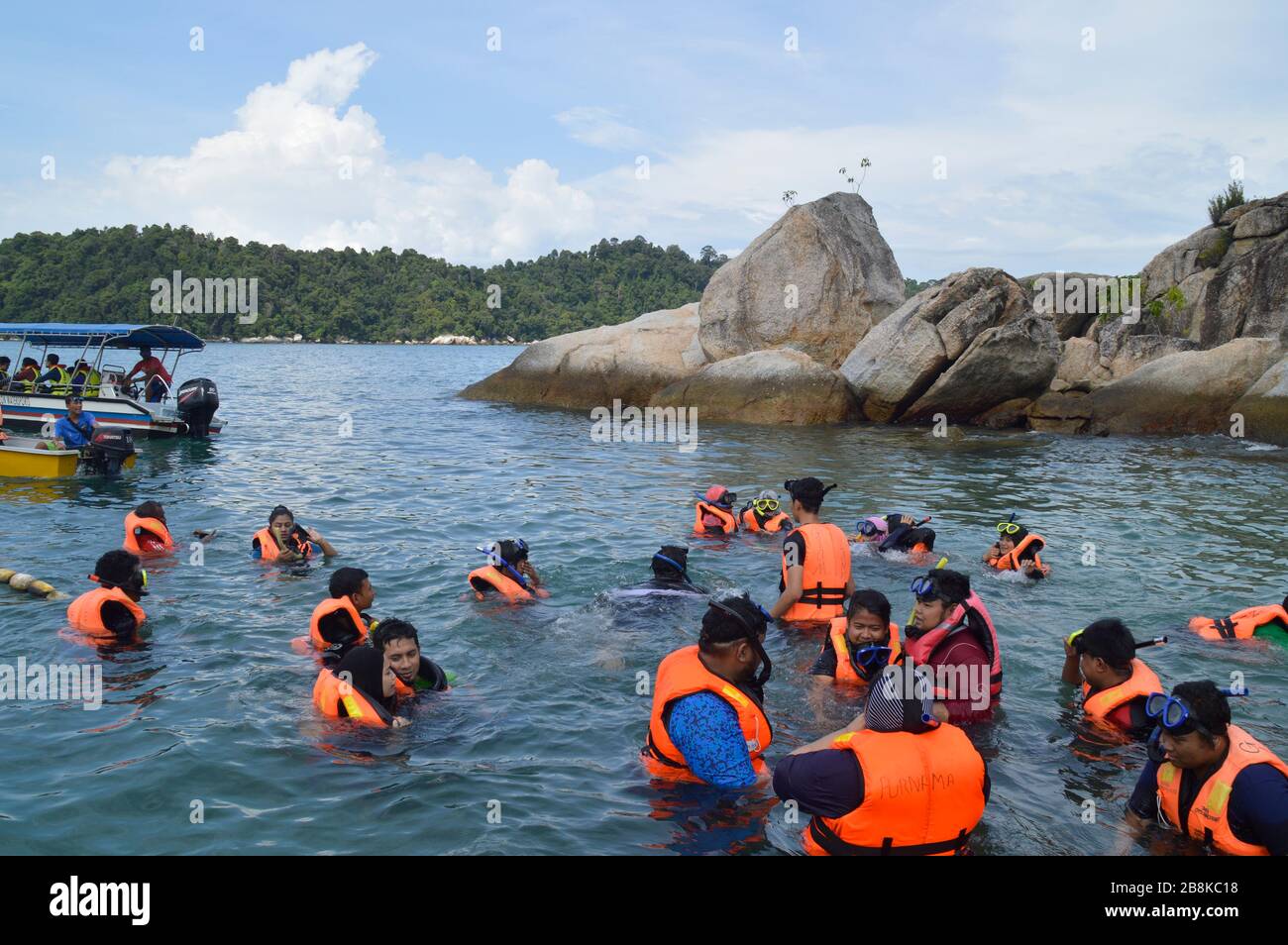 snorkeling activity at the beach Stock Photo - Alamy