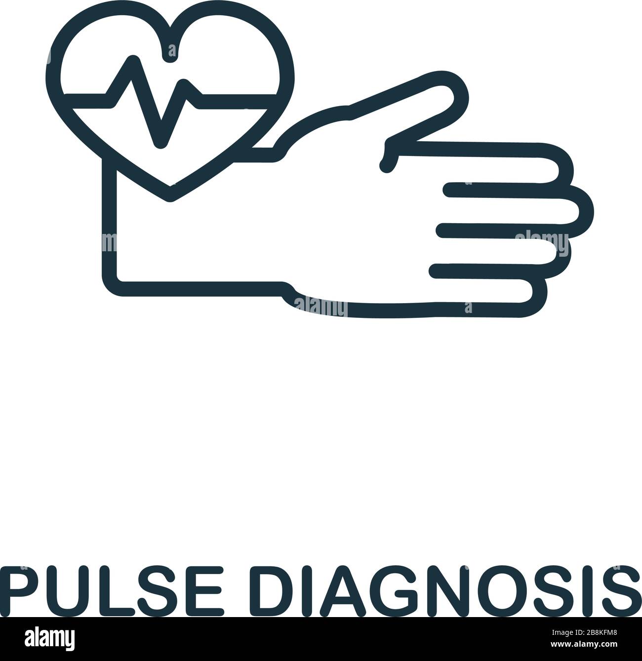 Pulse Diagnosis icon from alternative medicine collection. Simple line ...