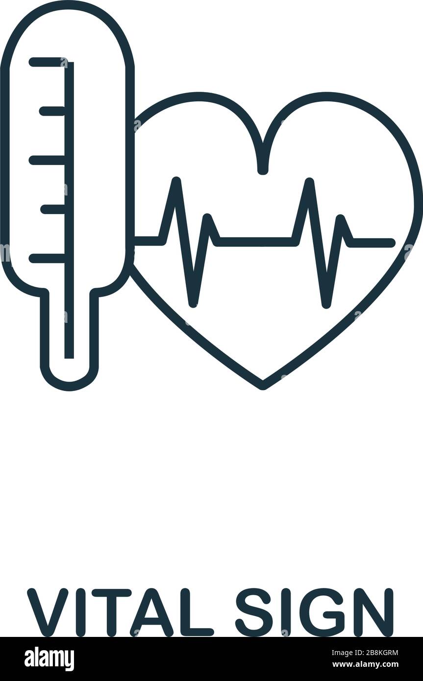 Vital Sign icon from health check collection. Simple line Vital Sign icon for templates, web