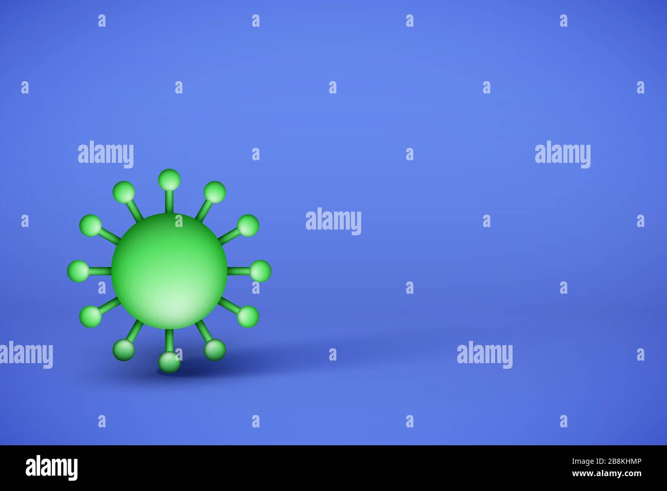 Coronavirus on blue background Stock Vector