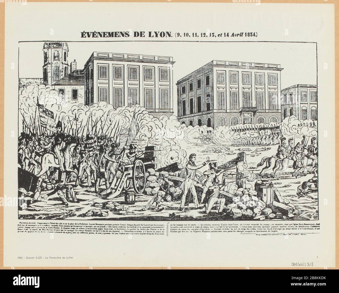 Events in Lyon (9, 10, 11, 12, 13 and April 14, 1834), limited print. (TF  Stock Photo - Alamy