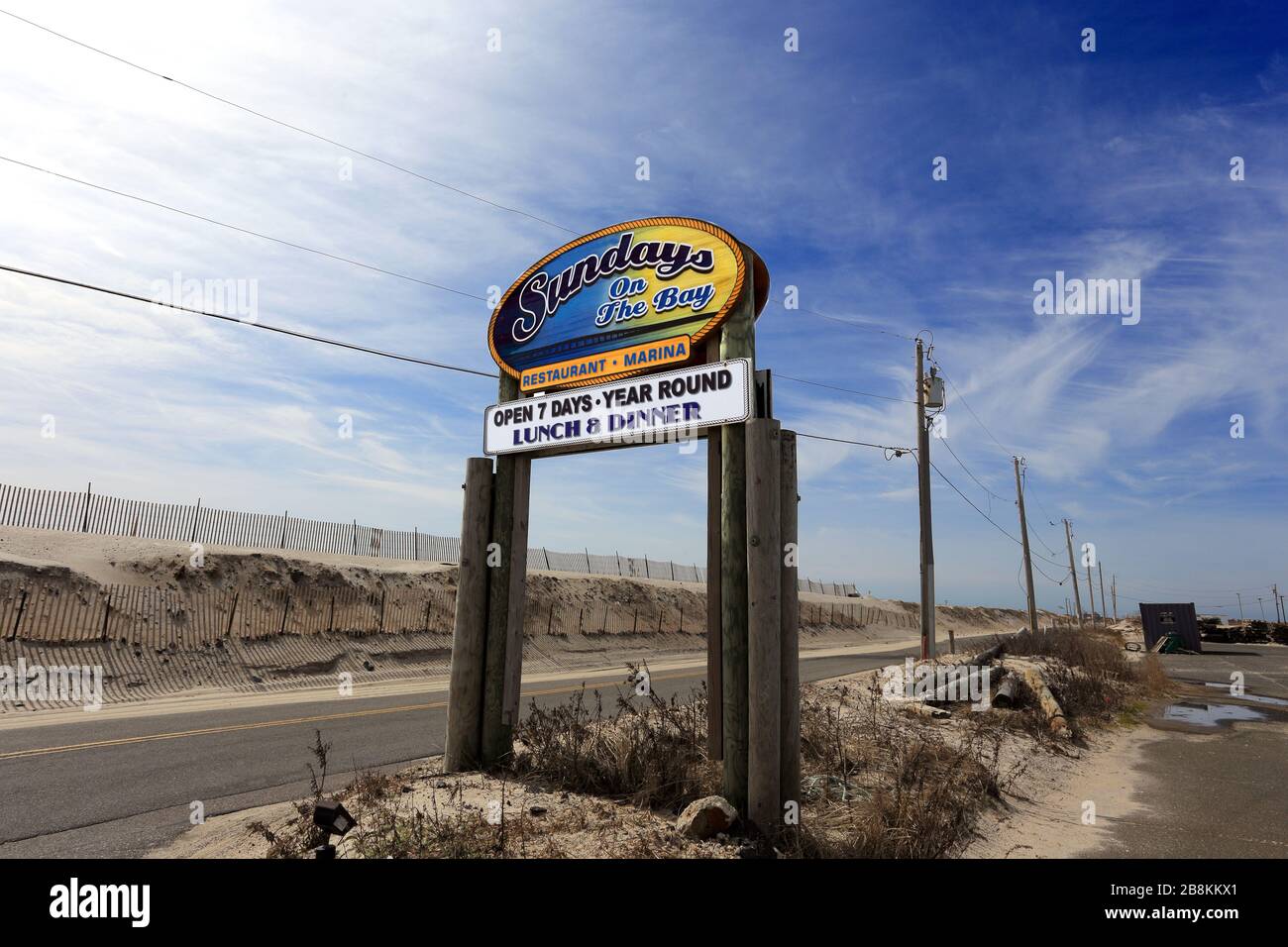 Restaurant Dune Road Quogue Long Island New York Stock Photo Alamy