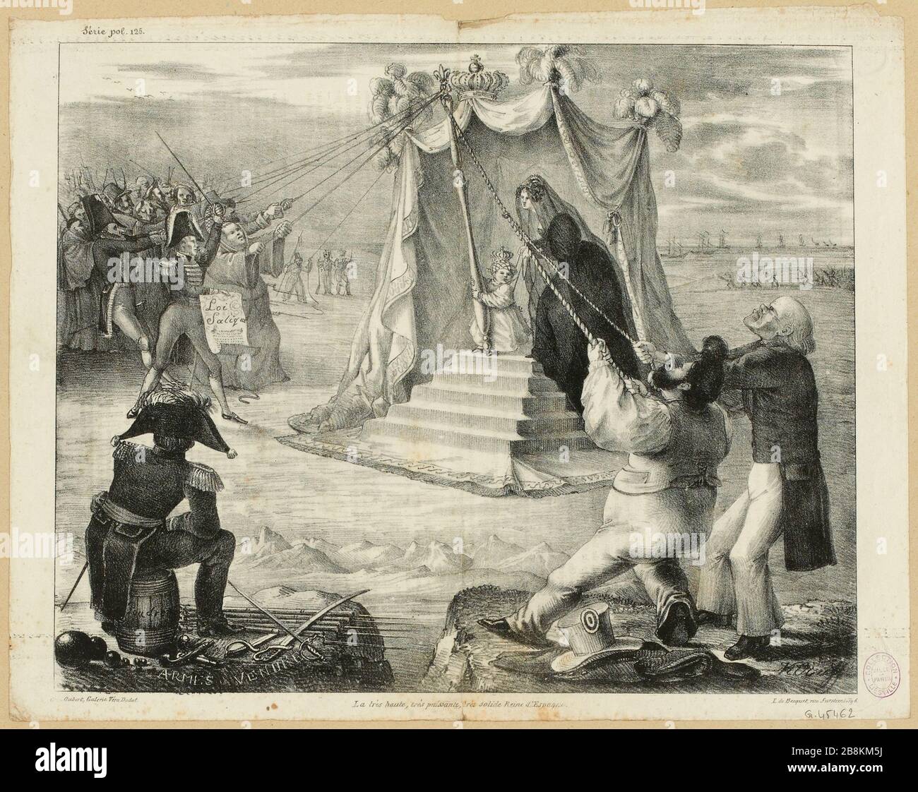 The very high, very powerful, very strong Queen of Spain. (IT) Stock Photo