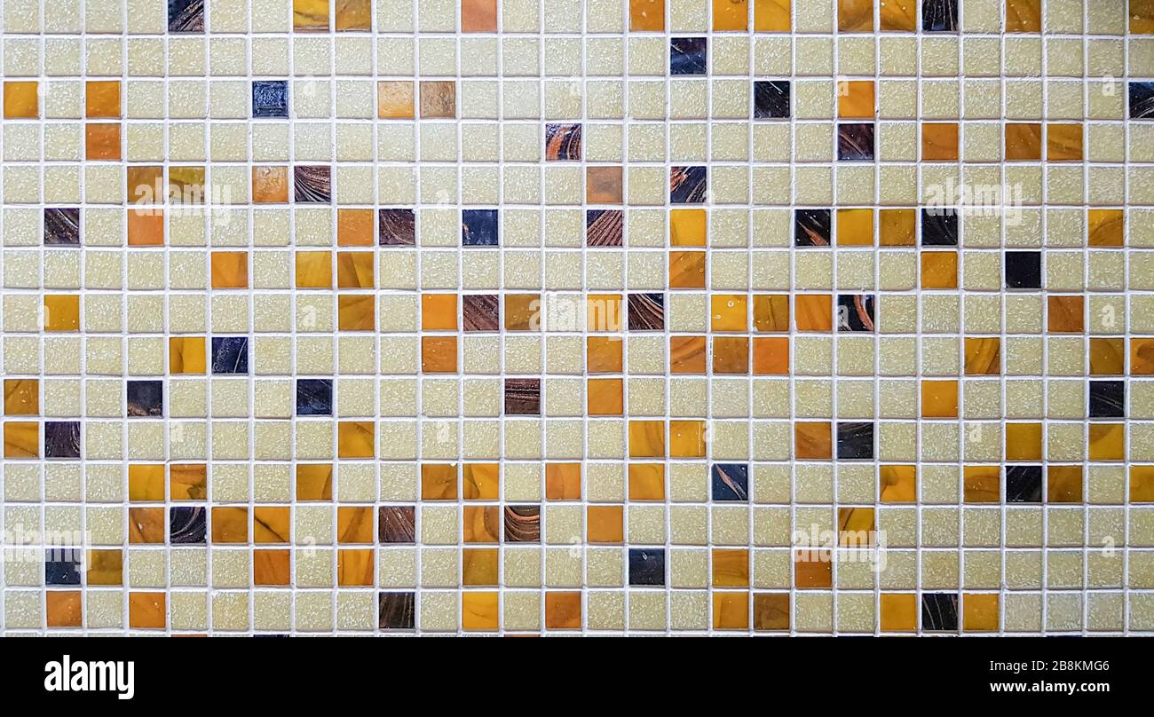 Close up of colorful mosaic tiles for background. Mosaic tile