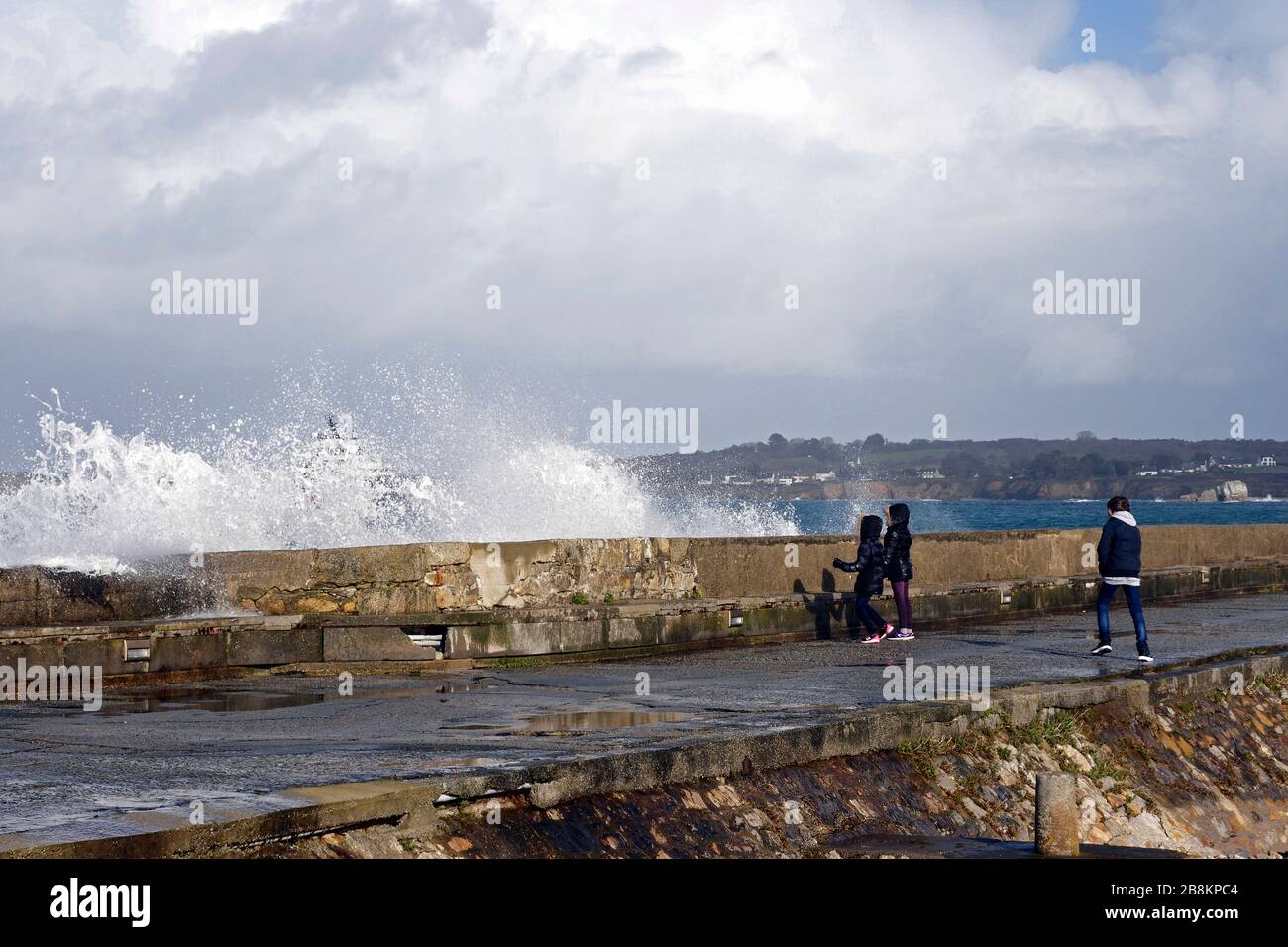 storm Camaret, Presqu'ile de Crozon Stock Photo