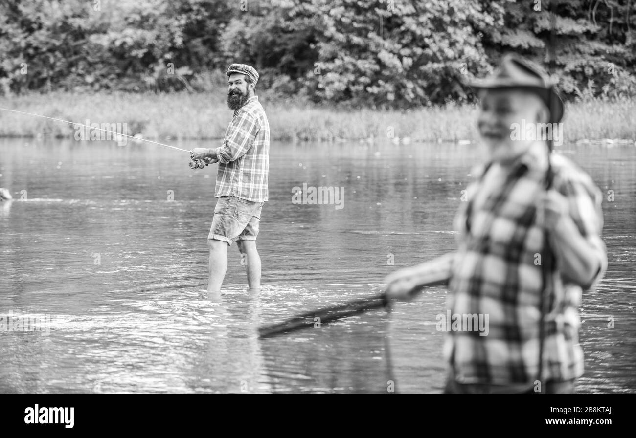 Old fly fisher Black and White Stock Photos & Images - Alamy