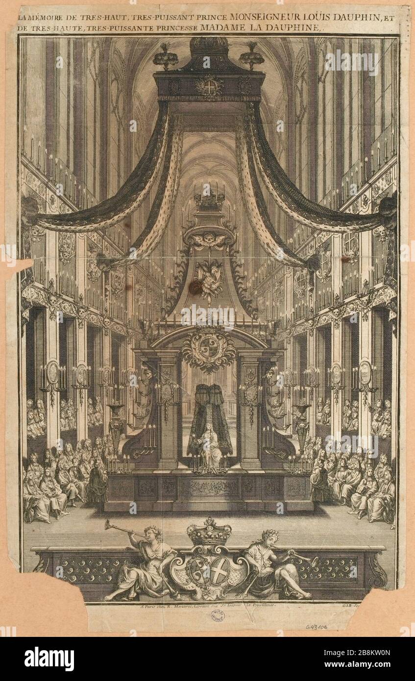 The memory of a very high, very powerful Prince Bishop Louis Daupin, and very high, very powerful Princess Queen-Dauphin. (IT) Stock Photo