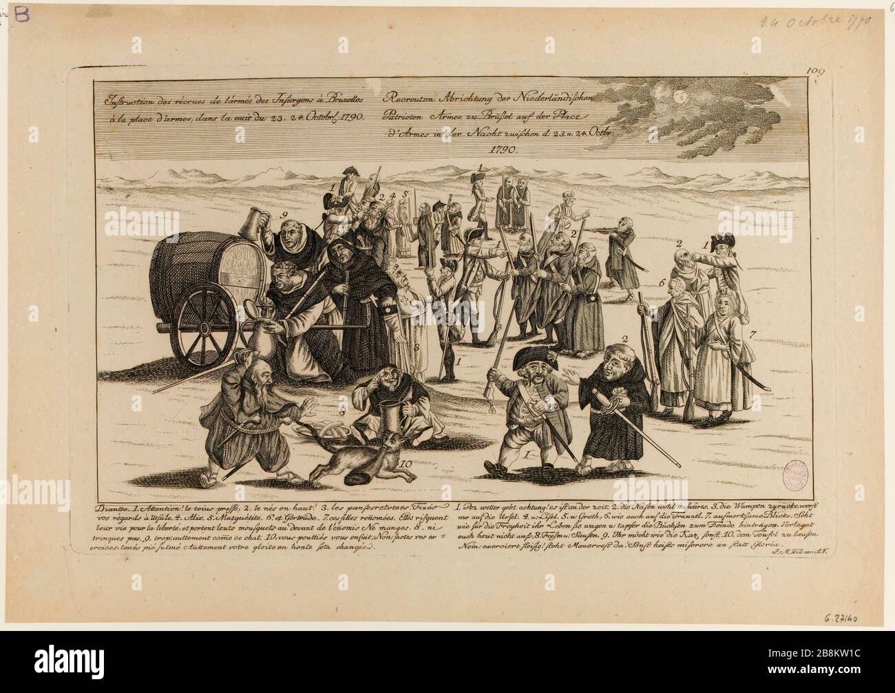 109 / Instruction army recruits of Insurgeurs in Brussels [...] (TI) Stock Photo