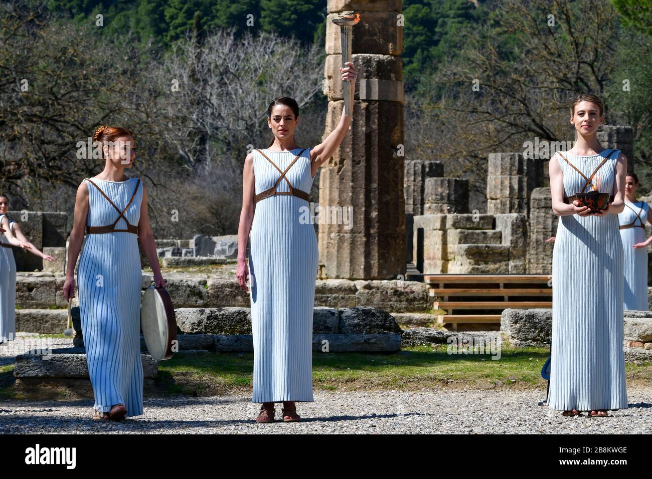 Olympic flame ancient olympia hi-res stock photography and images - Alamy