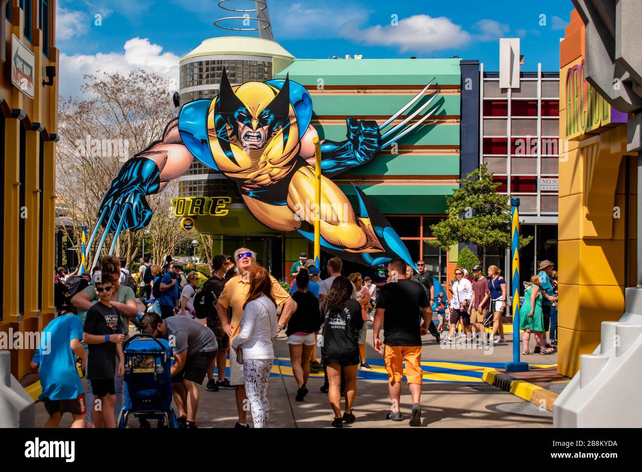 Orlando, Florida. March 02, 2019. Colorful villain in Marvel Super Hero ...