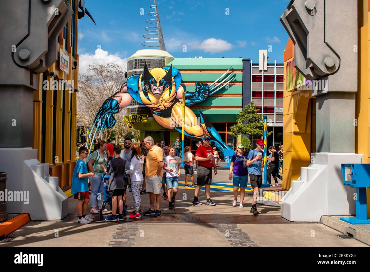 Orlando, Florida. March 02, 2019. Colorful villain in Marvel Super Hero Island at Universals Islands of Adventure Stock Photo