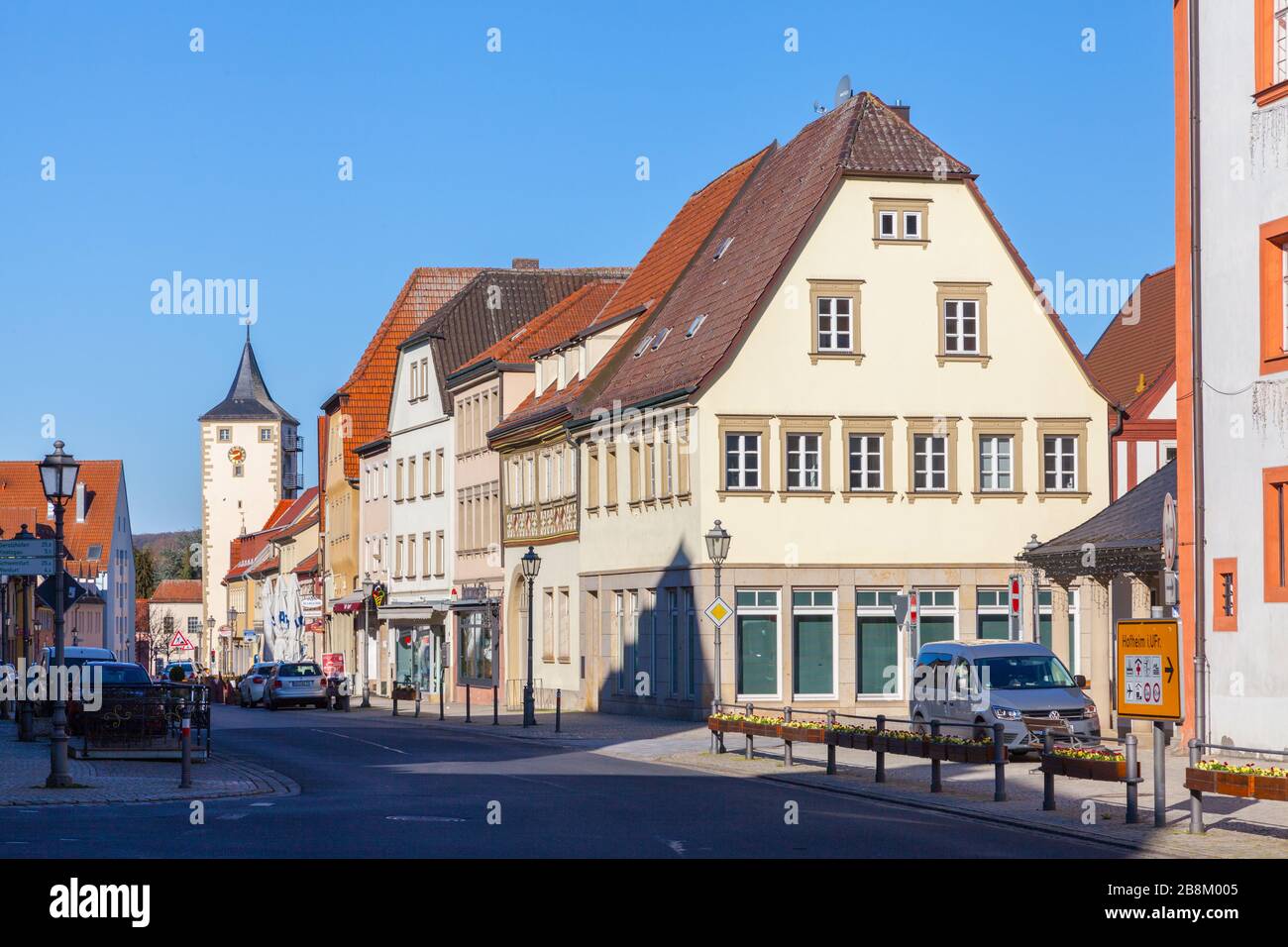 Inner city of Hassfurt, Germany Stock Photo